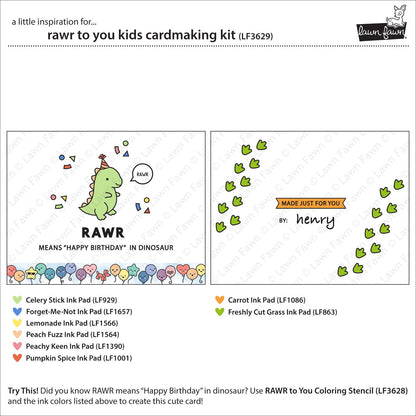 Lawn Fawn - Rawr To You Kids Cardmaking Kit