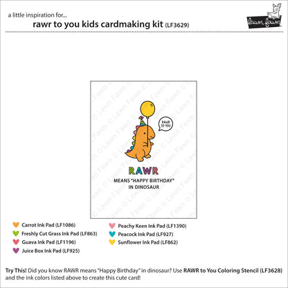 Lawn Fawn - Rawr To You Kids Cardmaking Kit