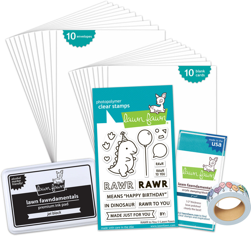 Lawn Fawn - Rawr To You Kids Cardmaking Kit