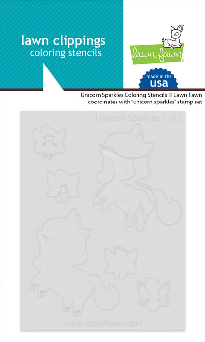 Lawn Fawn - Unicorn Sparkles Coloring Stencils