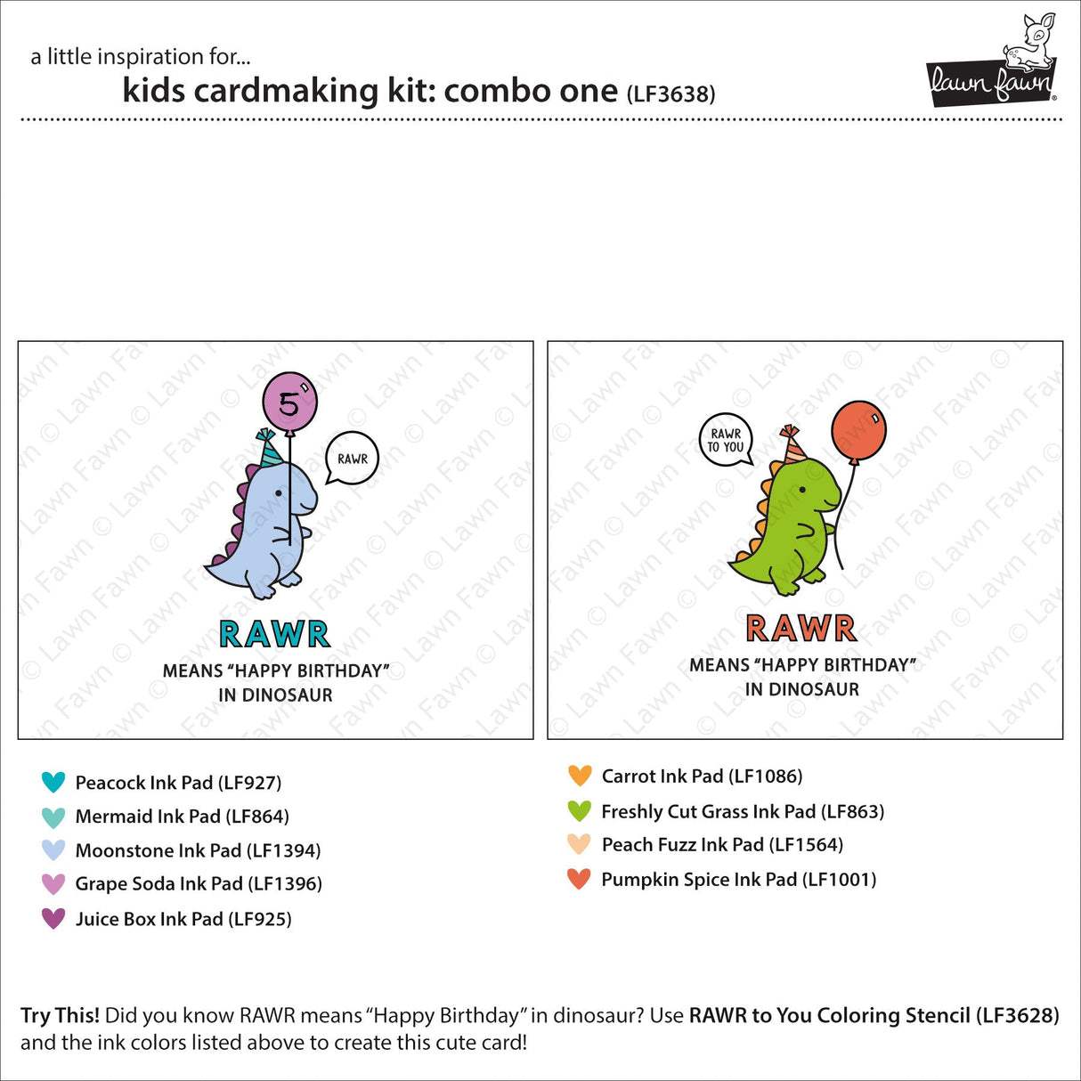 Lawn Fawn - Kids Cardmaking Kit: Combo One