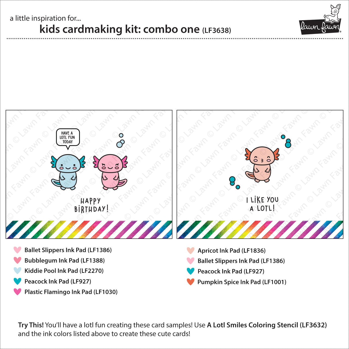 Lawn Fawn - Kids Cardmaking Kit: Combo One