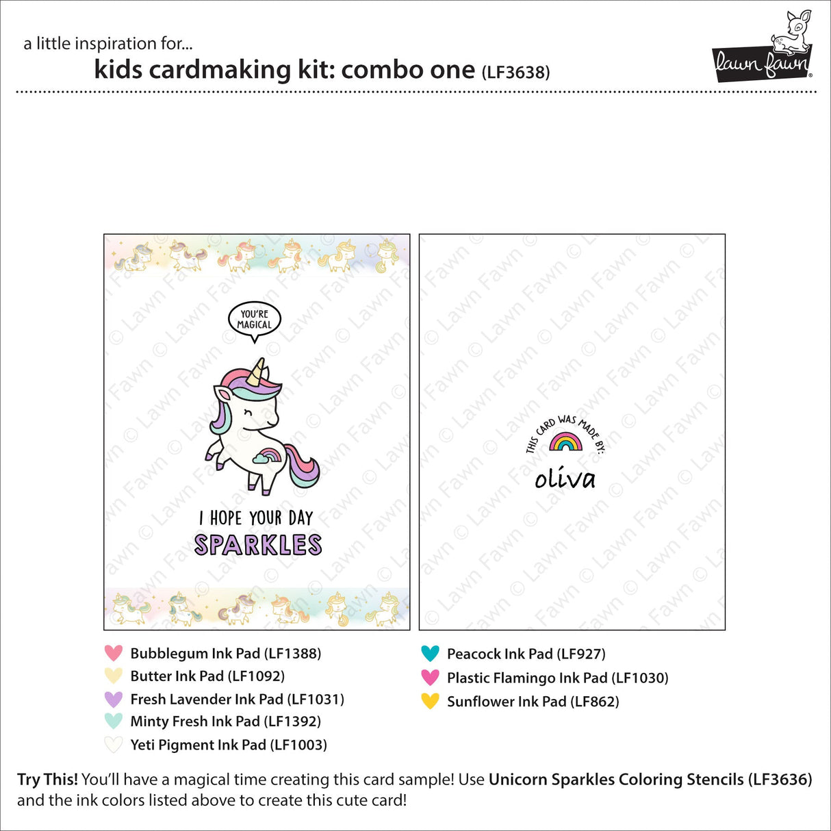 Lawn Fawn - Kids Cardmaking Kit: Combo One