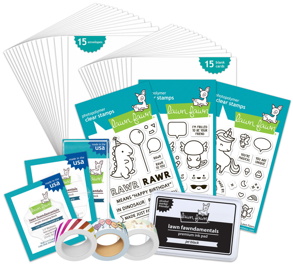 Lawn Fawn - Kids Cardmaking Kit: Combo One