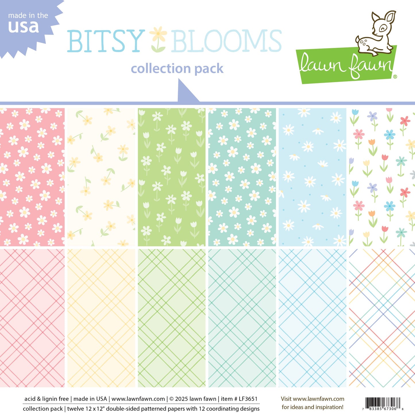Lawn Fawn - Bitsy Blooms - Collection Pack 12x12"