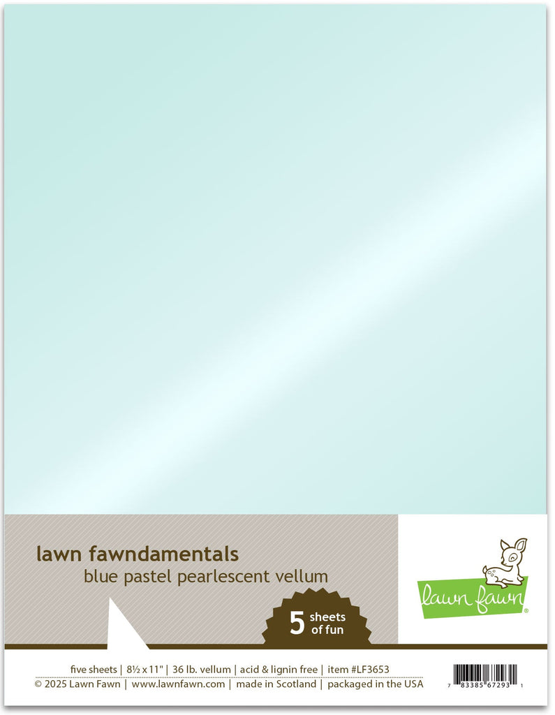 Lawn Fawn - Pastel Pearlescent Vellum Pack Blue