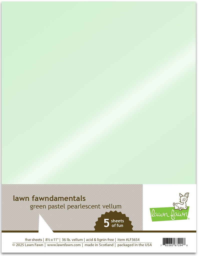 Lawn Fawn - Pastel Pearlescent Vellum Pack Green