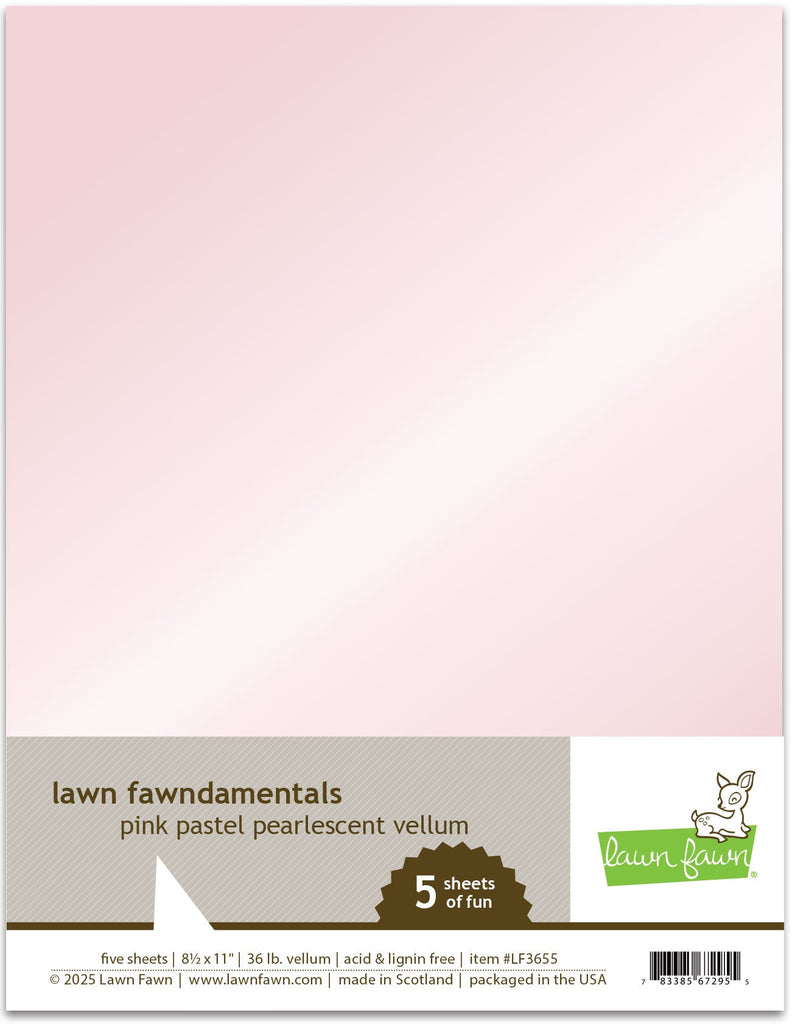 Lawn Fawn - Pastel Pearlescent Vellum Pack Pink