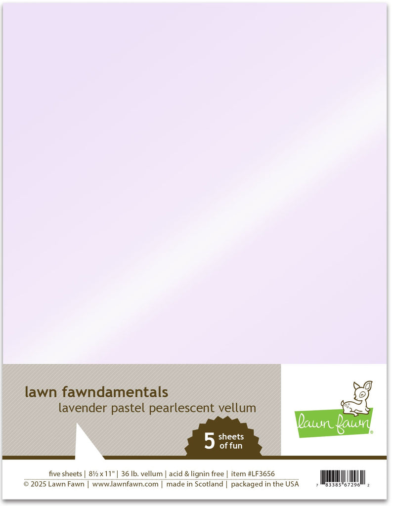 Lawn Fawn - Pastel Pearlescent Vellum Pack Lavender