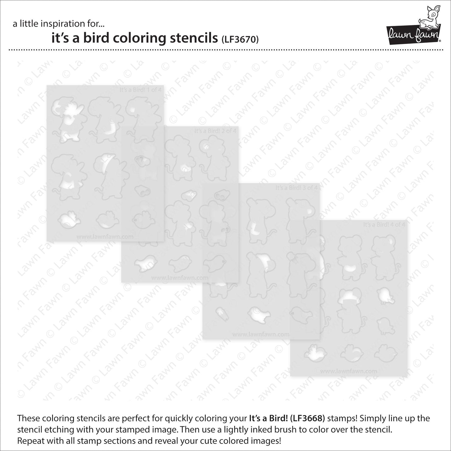 Lawn Fawn - It's A Bird! Coloring Stencils