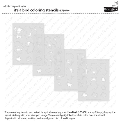 Lawn Fawn - It's A Bird! Coloring Stencils