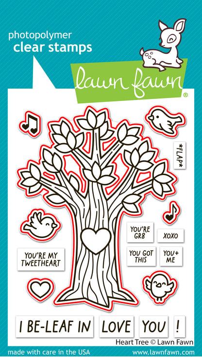 Lawn Fawn - Heart Tree Lawn Cuts