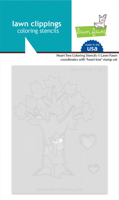 Lawn Fawn - Heart Tree Coloring Stencils