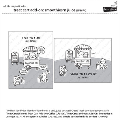 Lawn Fawn - Treat Cart Add-On: Smoothies 'N Juice