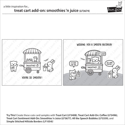 Lawn Fawn - Treat Cart Add-On: Smoothies 'N Juice