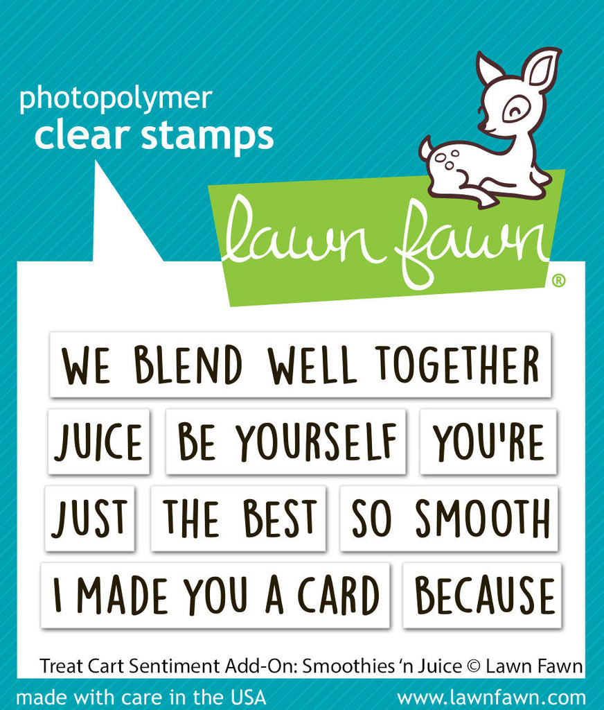 Lawn Fawn - Treat Cart Sentiment Add-On: Smoothies 'N Juice