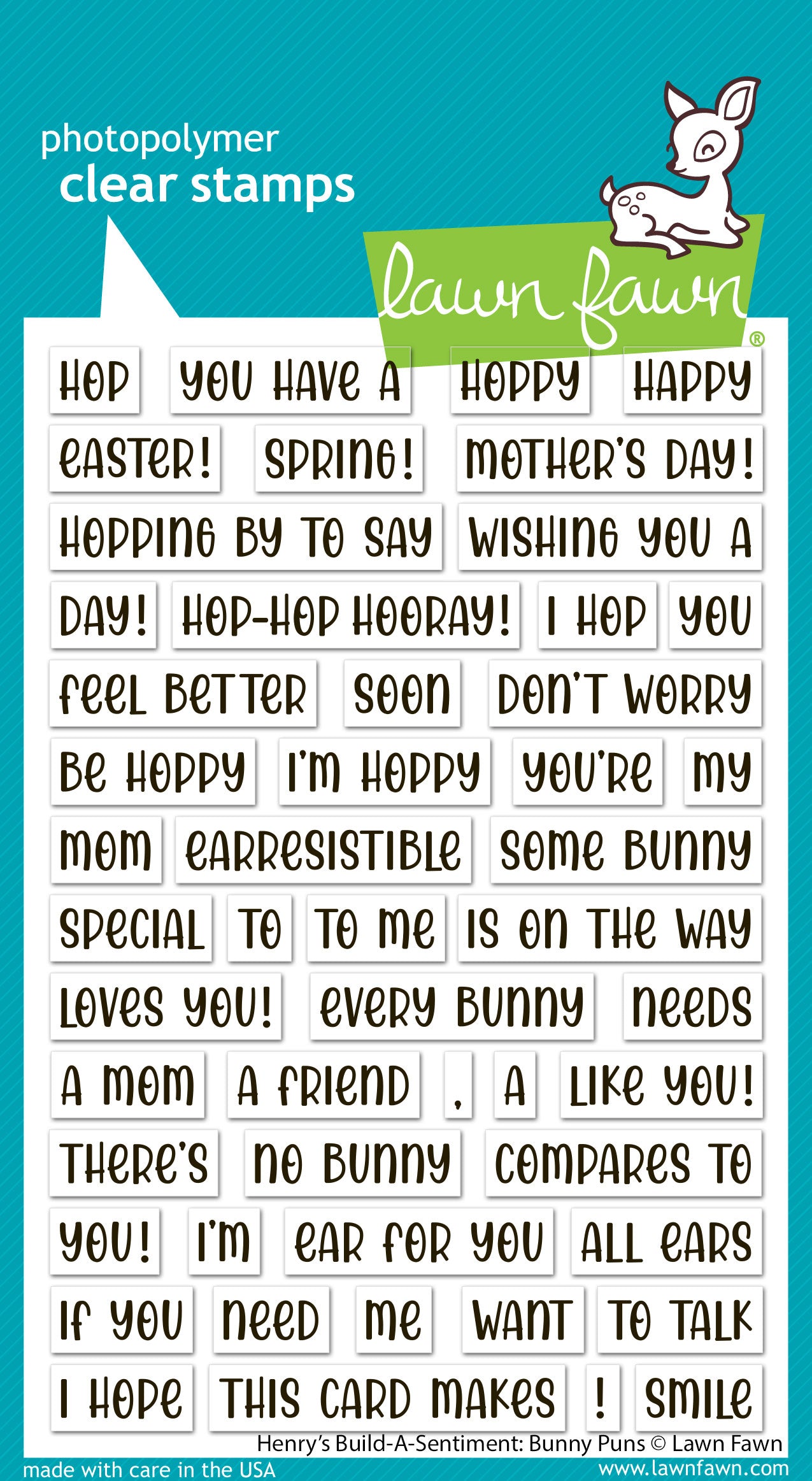 Lawn Fawn - Henry's Build-A-Sentiment: Bunny Puns