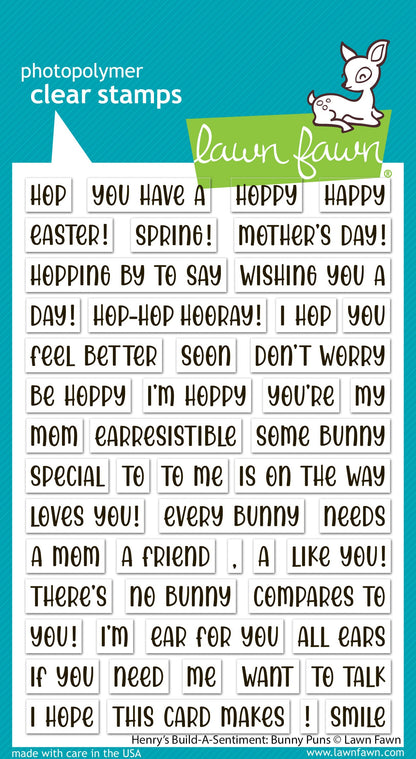 Lawn Fawn - Henry's Build-A-Sentiment: Bunny Puns