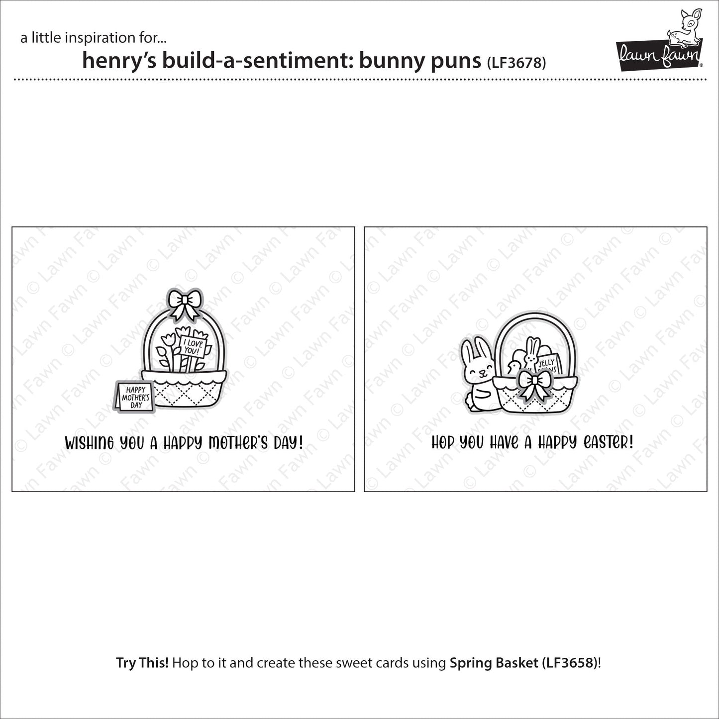 Lawn Fawn - Henry's Build-A-Sentiment: Bunny Puns