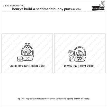 Lawn Fawn - Henry's Build-A-Sentiment: Bunny Puns