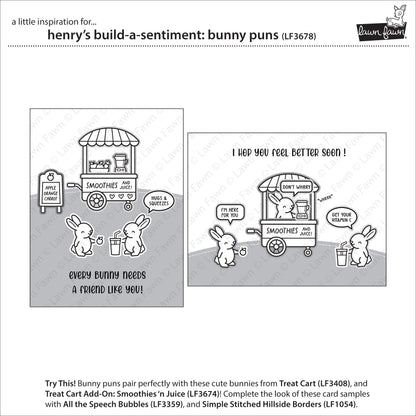 Lawn Fawn - Henry's Build-A-Sentiment: Bunny Puns