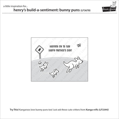 Lawn Fawn - Henry's Build-A-Sentiment: Bunny Puns