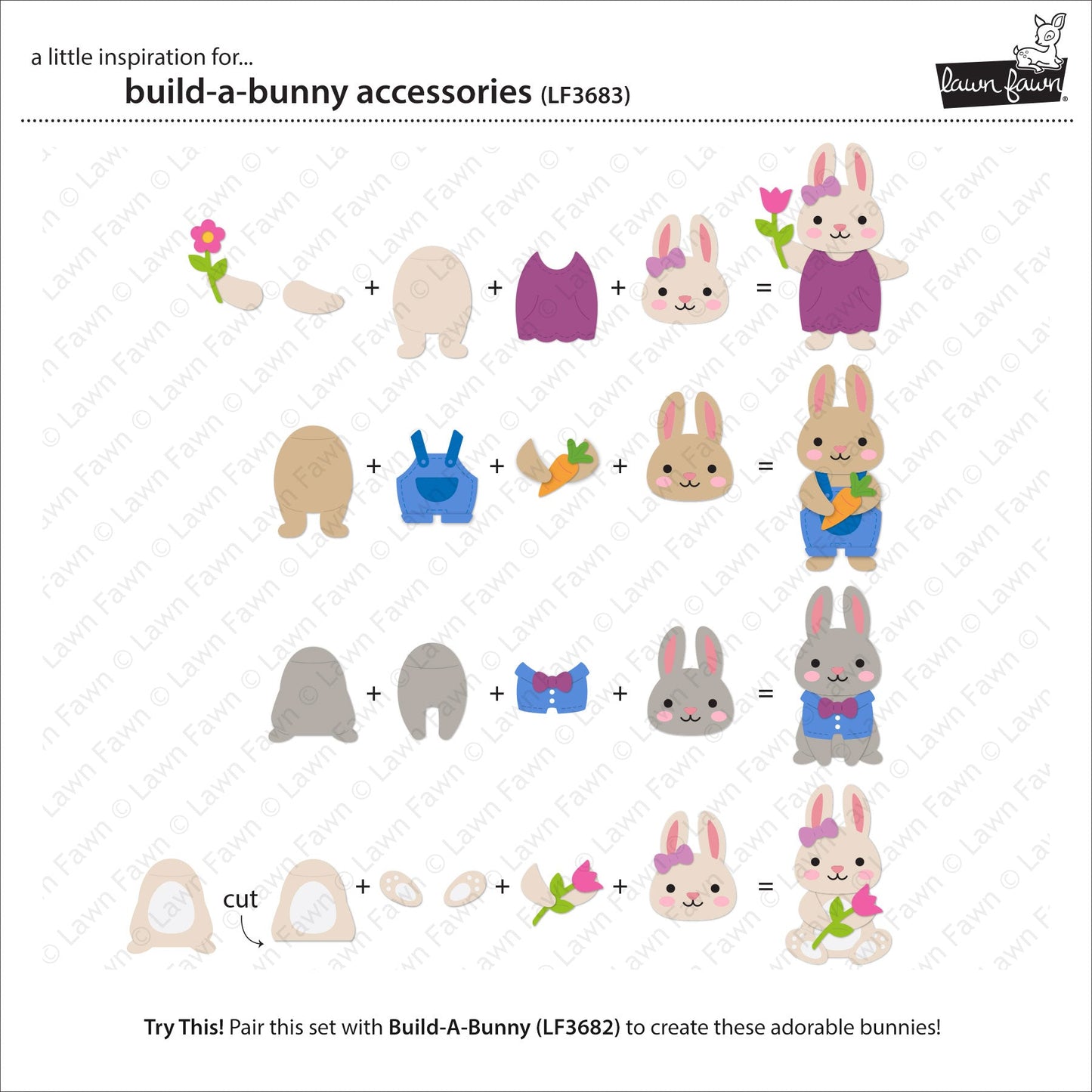 Lawn Fawn - Build-A-Bunny Accessories