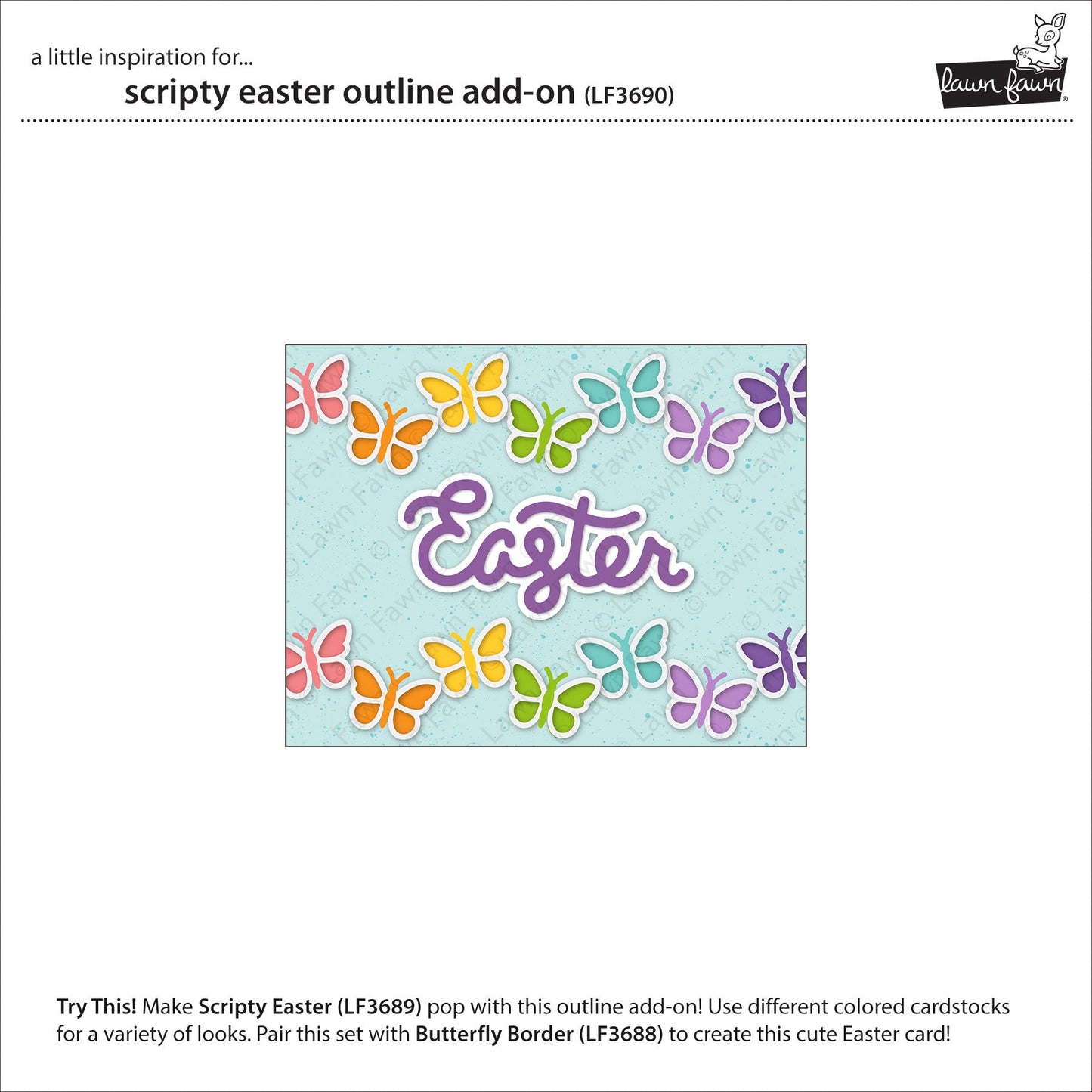 Lawn Fawn - Scripty Easter Outline Add-On