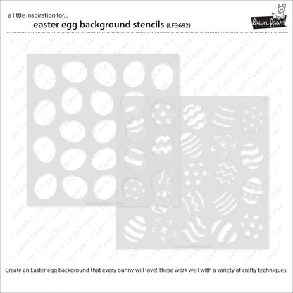 Lawn Fawn - Easter Egg Background Stencils (2pcs)
