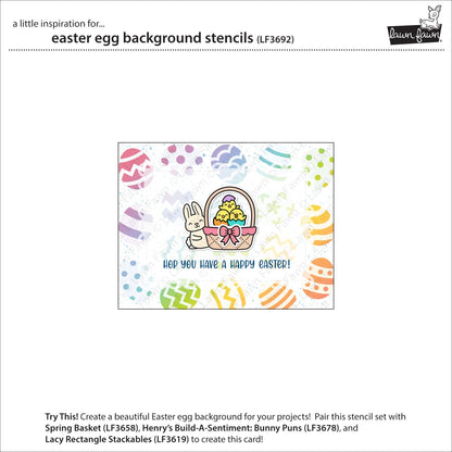 Lawn Fawn - Easter Egg Background Stencils (2pcs)