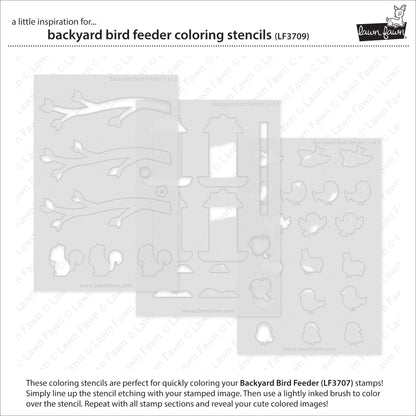 Lawn Fawn - Backyard Bird Feeder Coloring Stencils