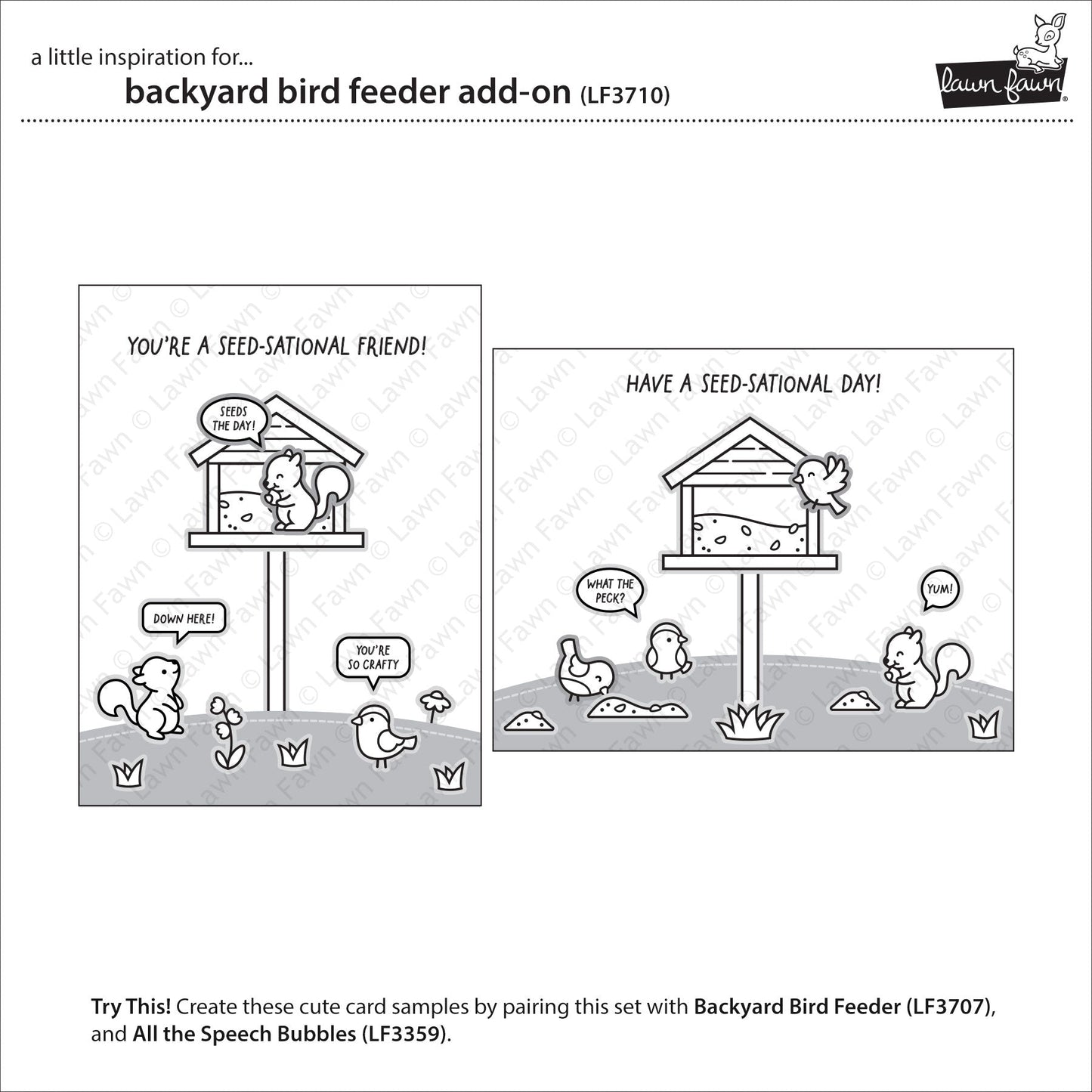 Lawn Fawn - Backyard Bird Feeder Add-On
