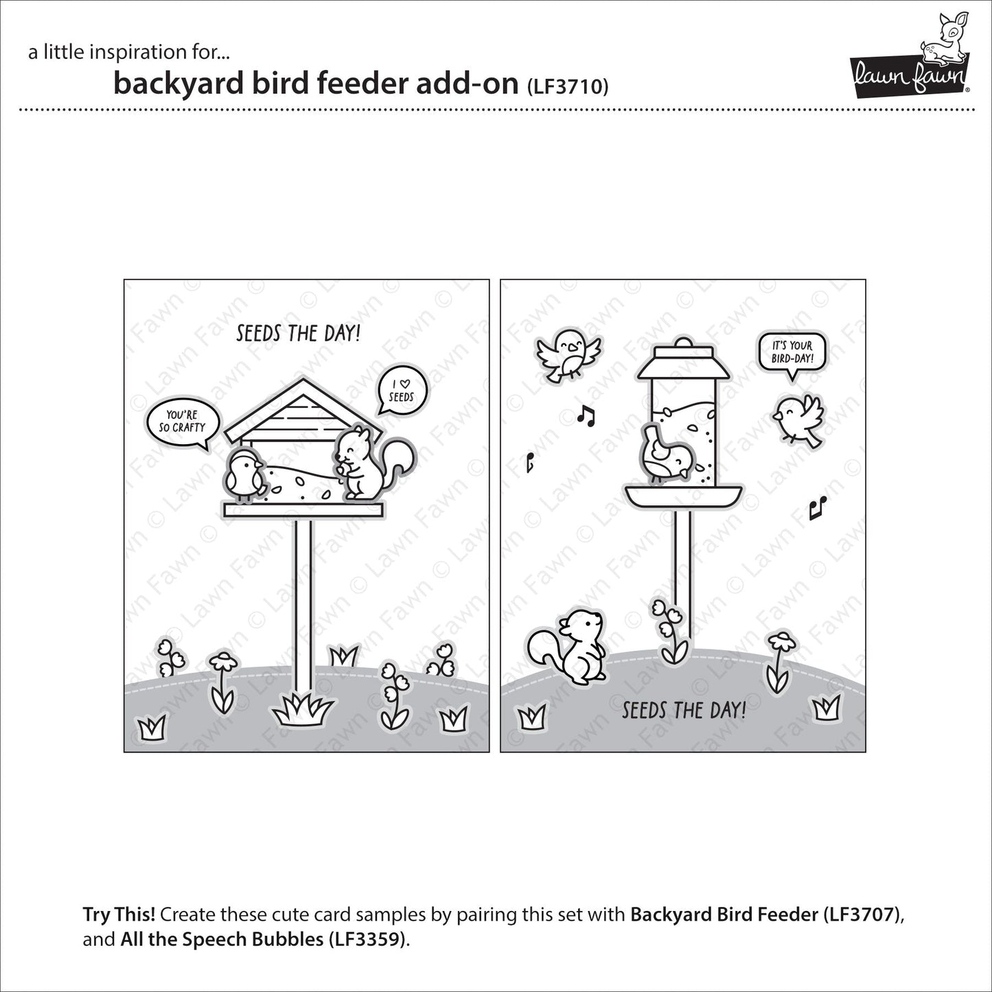 Lawn Fawn - Backyard Bird Feeder Add-On
