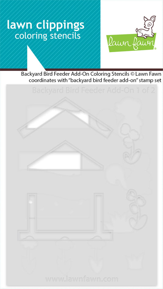 Lawn Fawn - Backyard Bird Feeder Add-On Coloring Stencils
