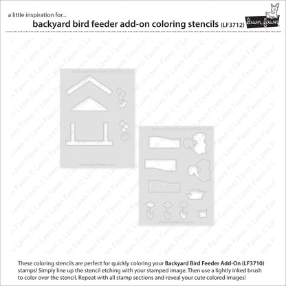 Lawn Fawn - Backyard Bird Feeder Add-On Coloring Stencils