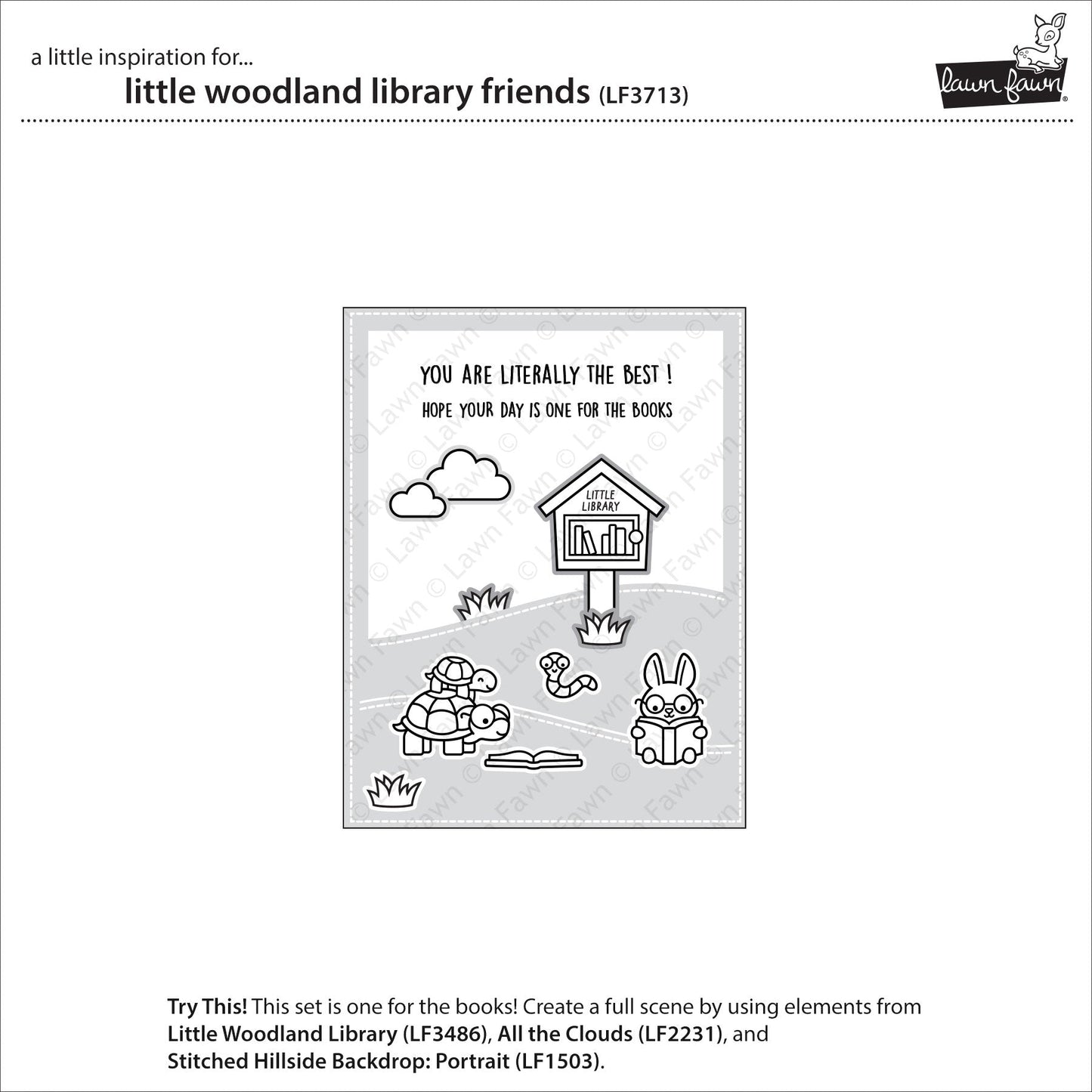 Lawn Fawn - Little Woodland Library Friends
