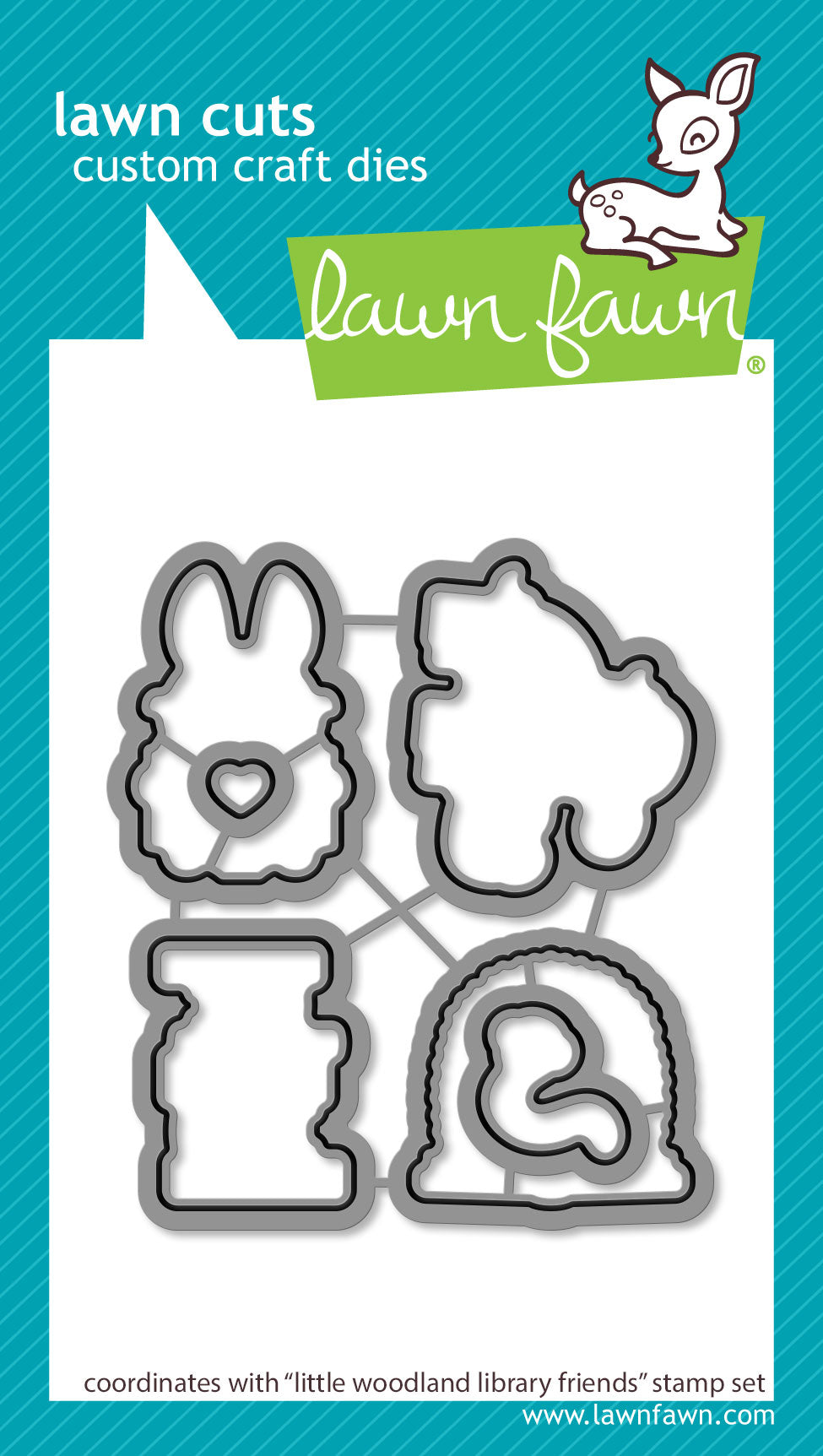 Lawn Fawn - Little Woodland Library Friends Lawn Cuts