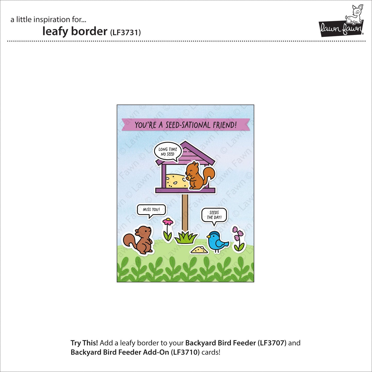 Lawn Fawn - Leafy Border