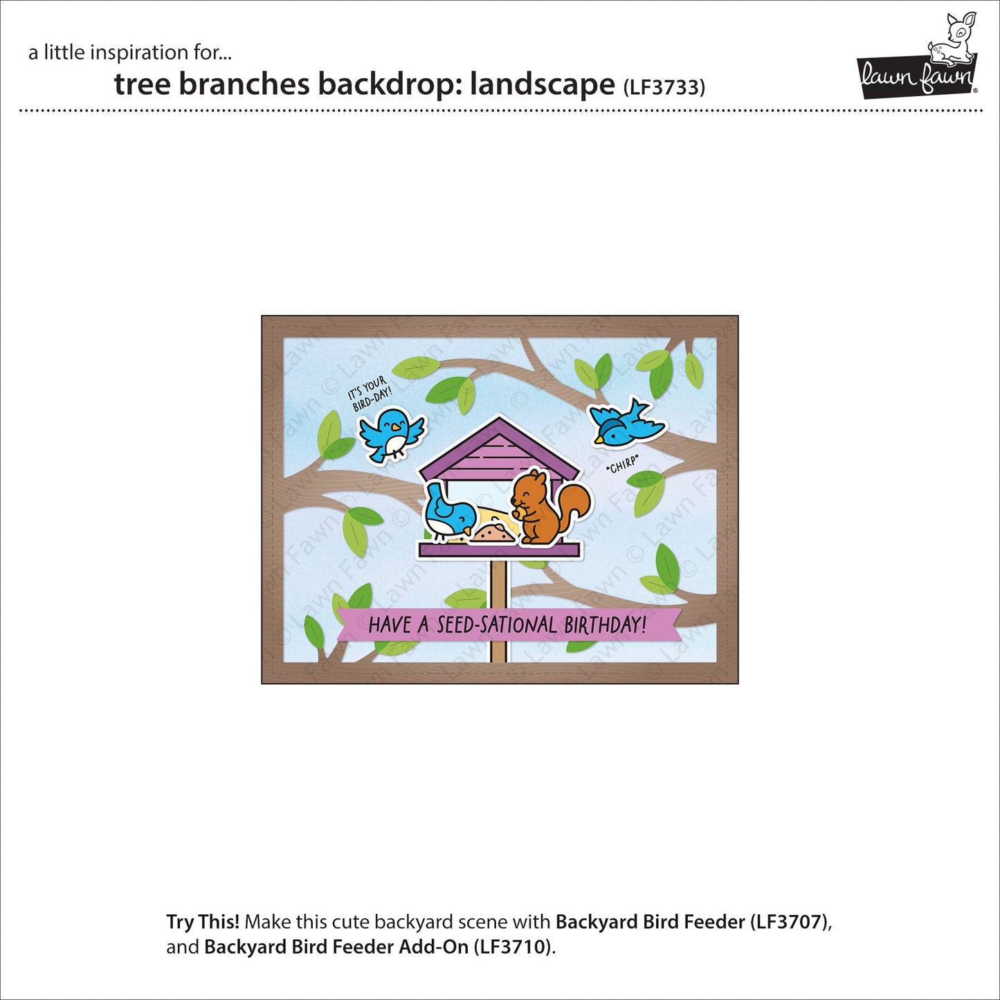 Lawn Fawn - Tree Branches Backdrop: Landscape