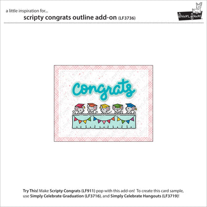 Lawn Fawn - Scripty Congrats Outline Add-On
