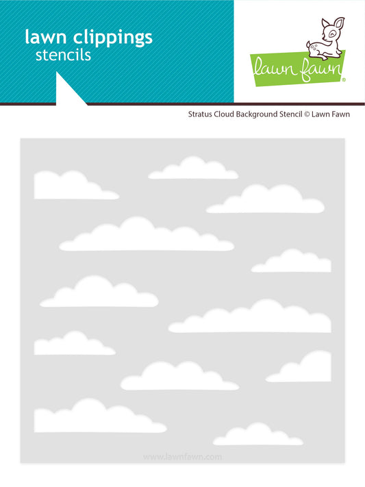 Lawn Fawn - Stratus Cloud Background Stencil (1pc)