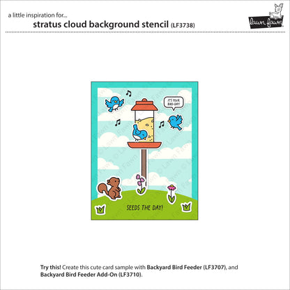 Lawn Fawn - Stratus Cloud Background Stencil (1pc)
