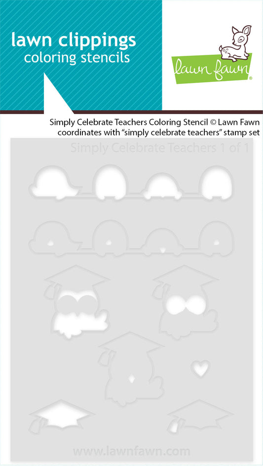Lawn Fawn - Simply Celebrate Teachers Coloring Stencil