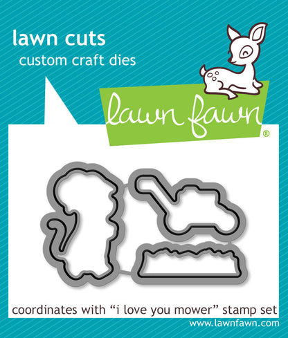 Lawn Fawn - I Love You Mower Lawn Cuts