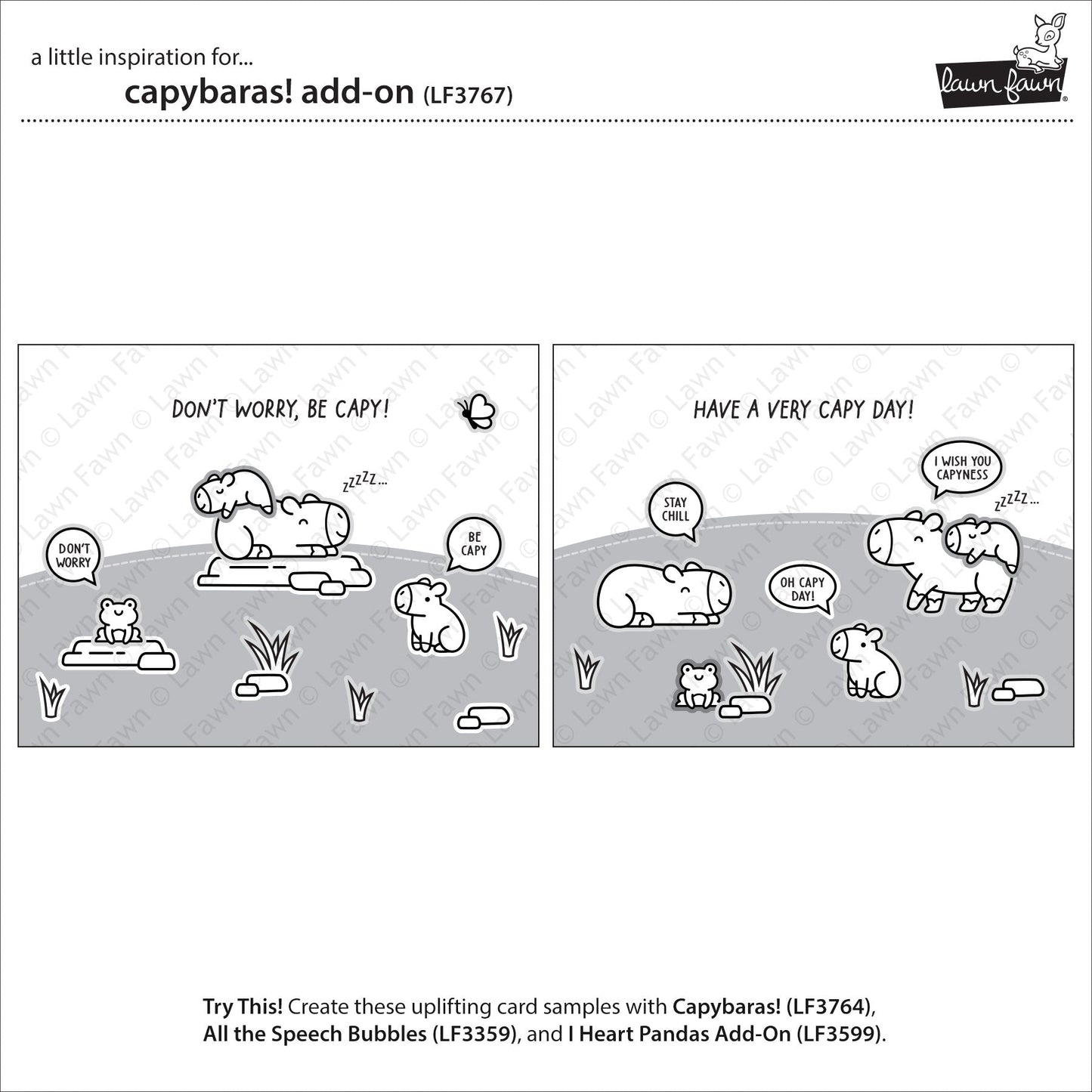 Lawn Fawn - Capybaras! Add-On