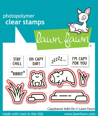Lawn Fawn - Capybaras! Add-On Lawn Cuts