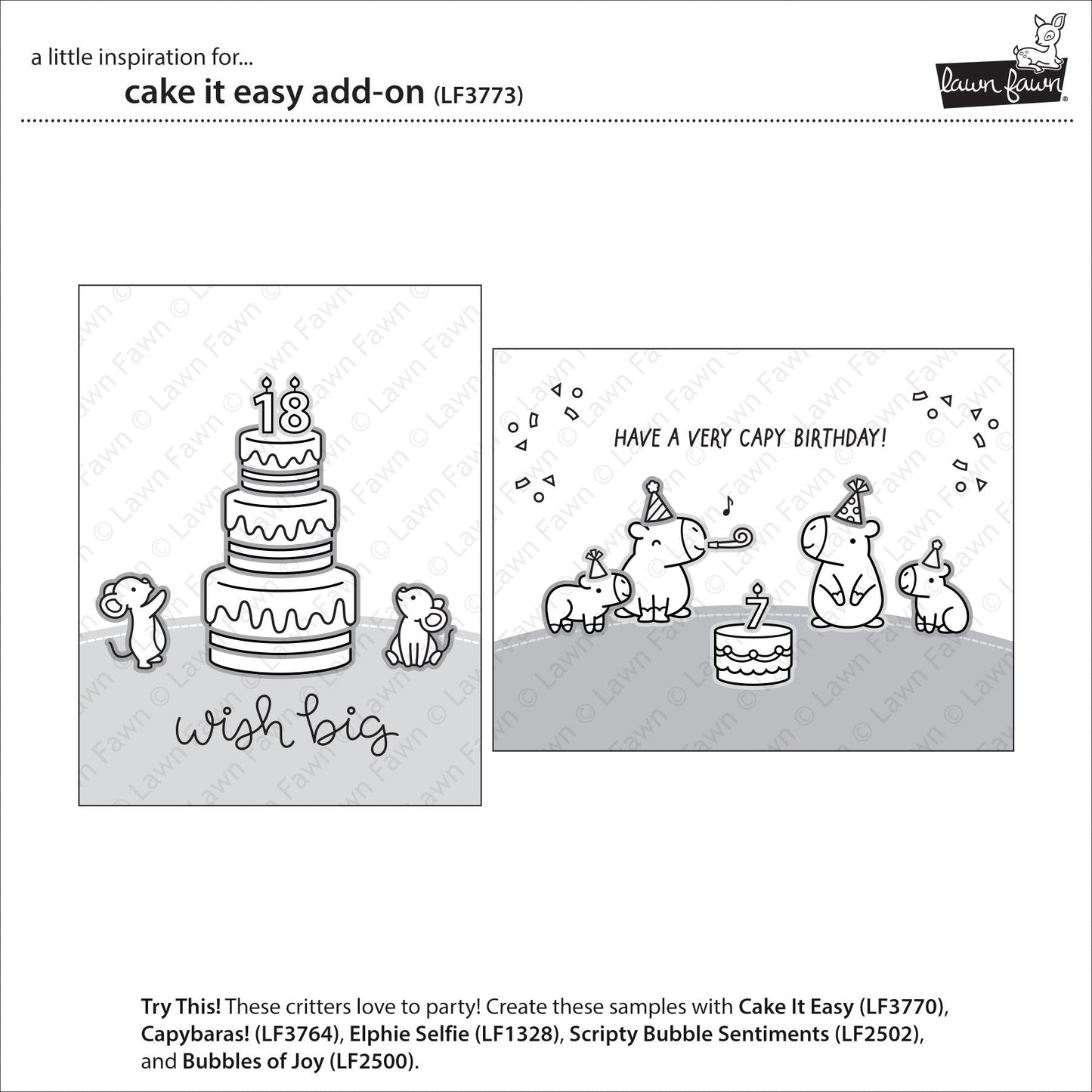 Lawn Fawn - Cake It Easy Add-On