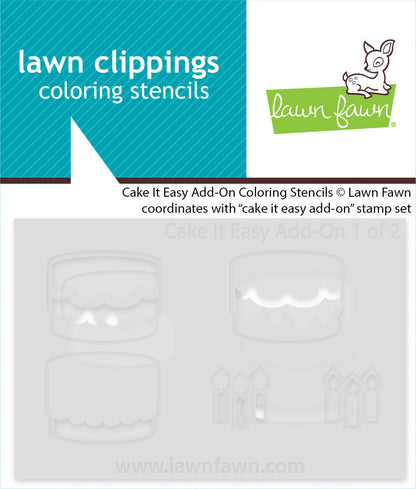 Lawn Fawn - Cake It Easy Add-On Coloring Stencils