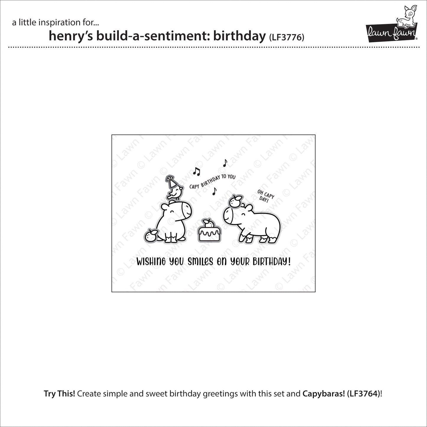 Lawn Fawn - Henry's Build-A-Sentiment: Birthday