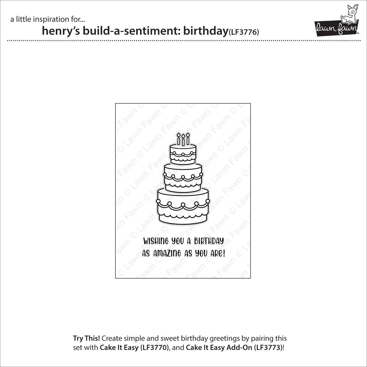 Lawn Fawn - Henry's Build-A-Sentiment: Birthday